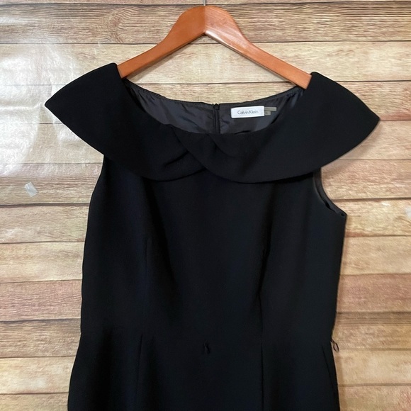 Calvin Klein Women’s Retro Style Black Crepe Cocktail Dress Size: 8 - Picture 3 of 8